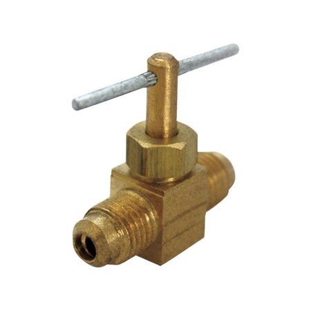 Swivel 0.37 x 0.37 in. Dia. Brass Straight Flare Needle Valve, 5PK SW2188122